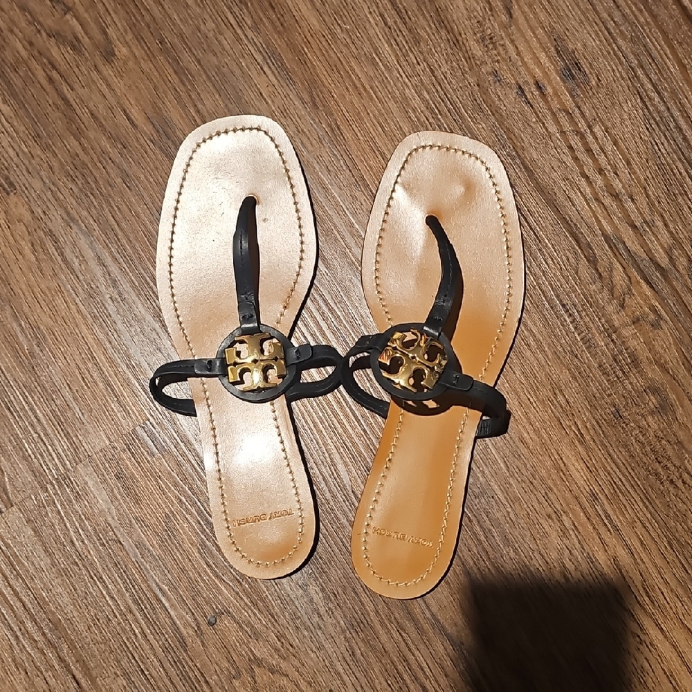 Black and Gold Women's Sandals